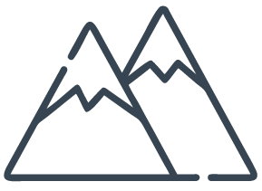 Mountain icon outline